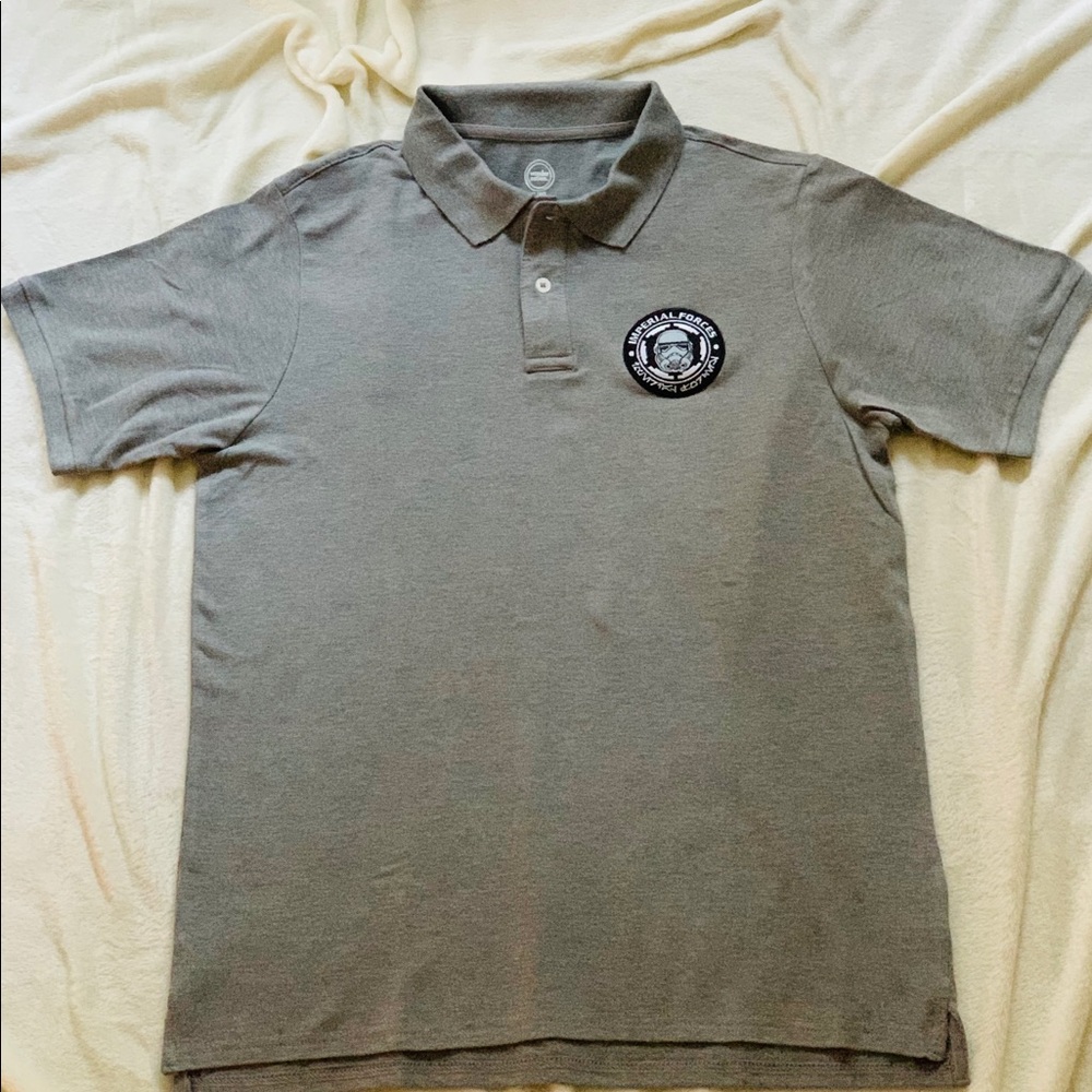 Boys Gray Polo with Imperial Force Patch